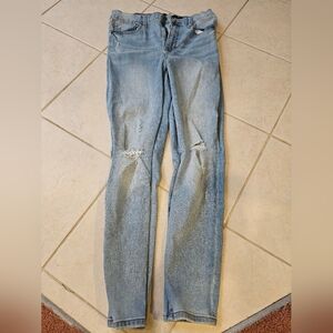 Stylish Light Blue Distressed Women Jeans
